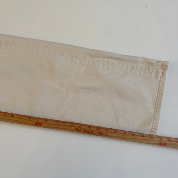 AYR‎ The Secret Sauce Straight Leg Pants Size 30 Cream Jeans Off White Denim EUC - Picture 12 of 16